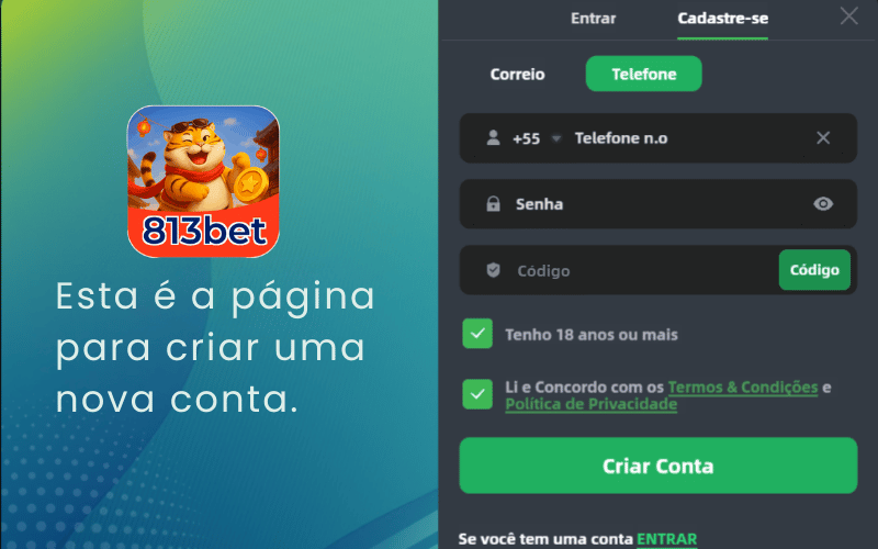813BET COM LOGIN - Pagina para cadastre
