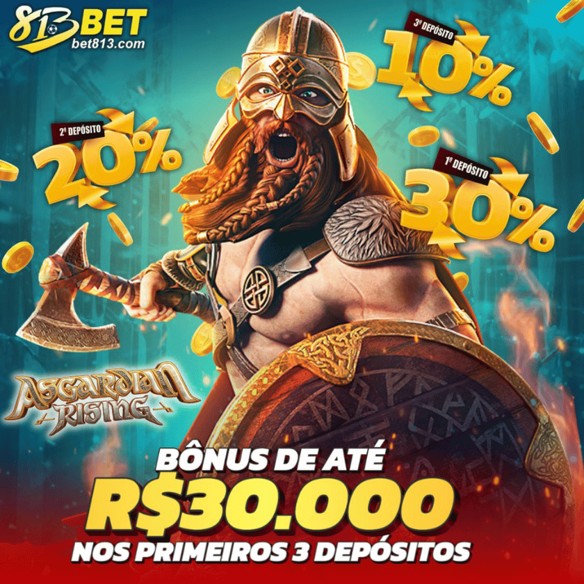BÔNUS NOS PRIMEIROS 3 DEPÓSITOS 💰 Chegou agora Aproveite essa chance exclusiva e ganhe até R$30.000 em bônus nos seus três primeiros depósitos!